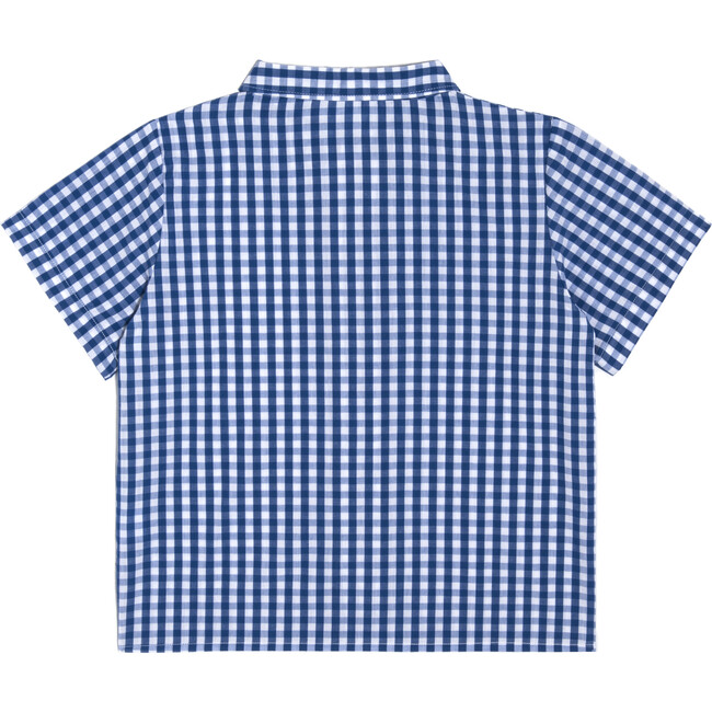 Ollie Short Sleeve Button Down, Royal Gingham - Shirts - 2