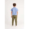 Ollie Short Sleeve Button Down, Blue Oxford - Shirts - 4