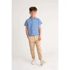 Ollie Short Sleeve Button Down, Royal Gingham - Shirts - 4