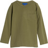 Drew Long Sleeve Pocket Tee, Green - Tees - 1 - thumbnail