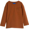 Drew Long Sleeve Pocket Tee, Caramel - Tees - 1 - thumbnail