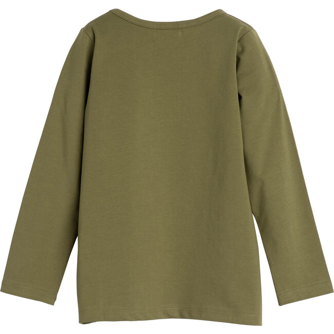 Drew Long Sleeve Pocket Tee, Green - Tees - 2