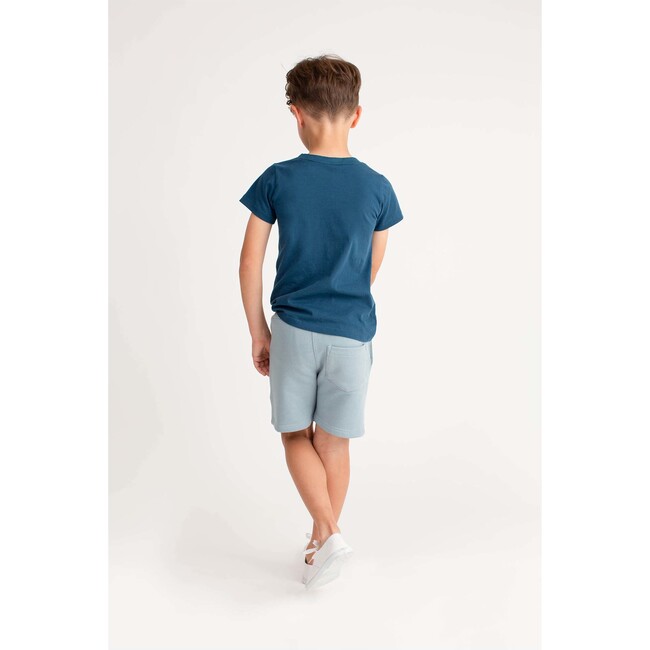 Teddy Jogger Short, Blue - Shorts - 3