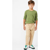 Drew Long Sleeve Pocket Tee, Green - Tees - 3