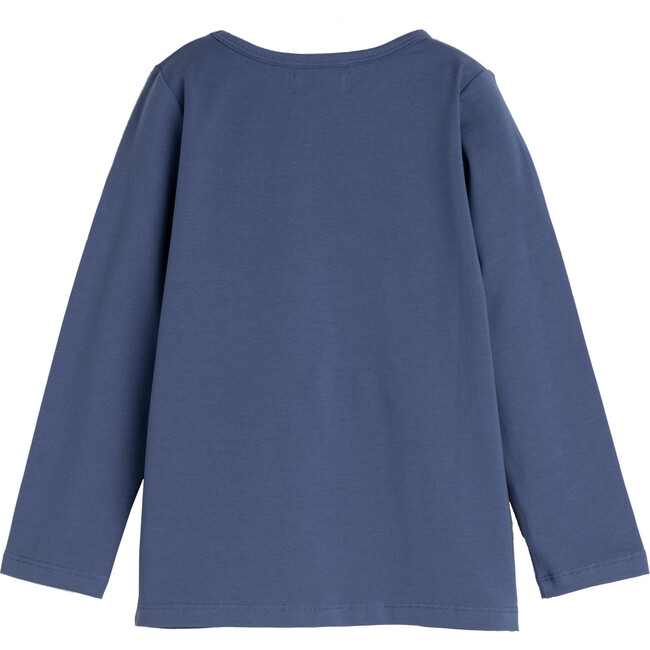 Drew Long Sleeve Pocket Tee, Blue - Tees - 2