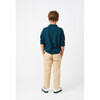 Finley Long Sleeve Polo, Navy & Hunter Green Stripe - Shirts - 4
