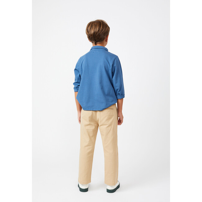 Finley Long Sleeve Polo, Blue - Shirts - 4
