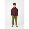 Finley Long Sleeve Polo, Navy & Chocolate Stripe - Shirts - 3