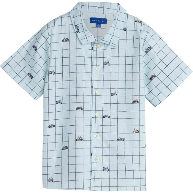 Oliver Short Sleeve Button Down, Sky Moto - Shirts - 1