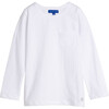 Drew Long Sleeve Pocket Tee, White - Tees - 1 - thumbnail