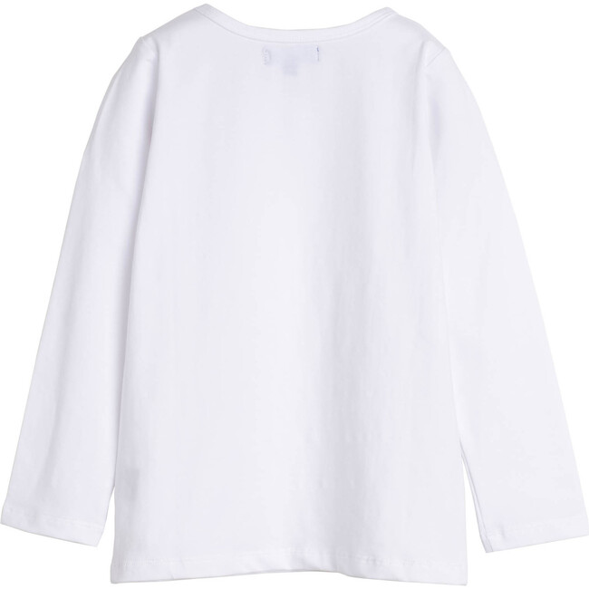 Drew Long Sleeve Pocket Tee, White - Tees - 2