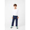 Drew Long Sleeve Pocket Tee, White - Tees - 3