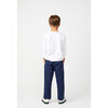 Drew Long Sleeve Pocket Tee, White - Tees - 4