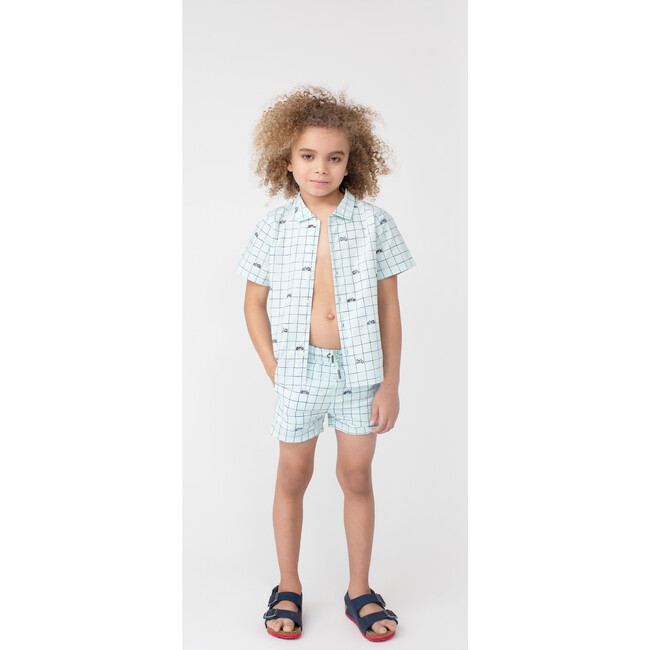 Oliver Short Sleeve Button Down, Sky Moto - Shirts - 6