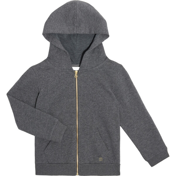 Georgie Hoodie, Heather Grey - Maison Me Tops | Maisonette