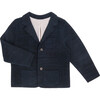 Milo Knit Blazer, Navy - Blazers - 1 - thumbnail