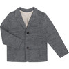 Milo Knit Blazer, Heather Grey - Blazers - 1 - thumbnail