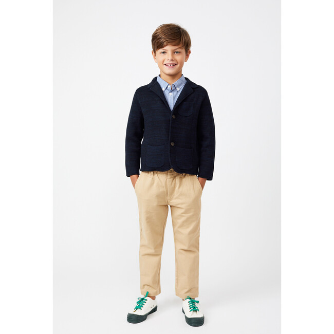 Milo Knit Blazer, Navy - Blazers - 3