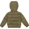 Ellis Down Puffer Jacket with Hood, Army Green - Jackets - 2 - thumbnail