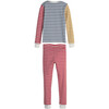 Taylor Long Sleeve Pajama Set, Red Multi - Pajamas - 3