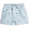 Brooks Boys Swim Trunk, Sky Moto - Swim Trunks - 1 - thumbnail