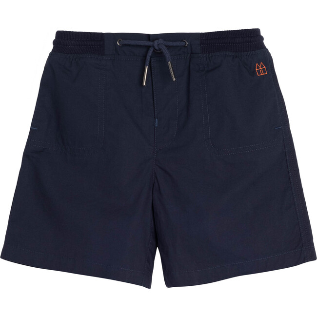 Davis Drawstring Short, Navy - Shorts - 1