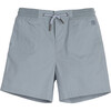 Davis Drawstring Short, Dusty Blue - Shorts - 1 - thumbnail