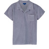 Cyrus Terry Polo, Dusty Blue - Polo Shirts - 1 - thumbnail