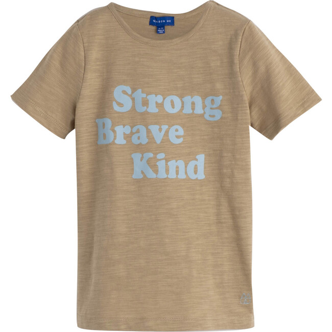 Strong Brave Kind Tee, Green - Tees - 1