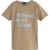 Strong Brave Kind Tee, Green - Tees - 1 - thumbnail
