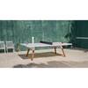 Stationary Ping Pong Table, White/Wood - Ping Pong Tables - 2