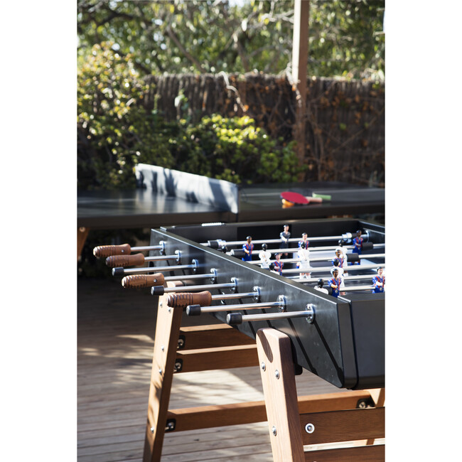 RS #3 Indoor/Outdoor Foosball Table, Black/Wood - Foosball Tables - 5