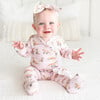 Pink Fox Ruffle Footie - Rompers - 2