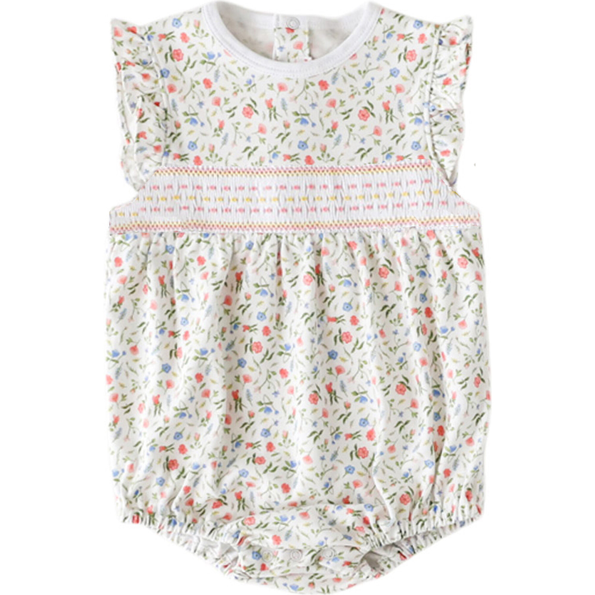 Pink Madison Smocked Bubble - Onesies - 1