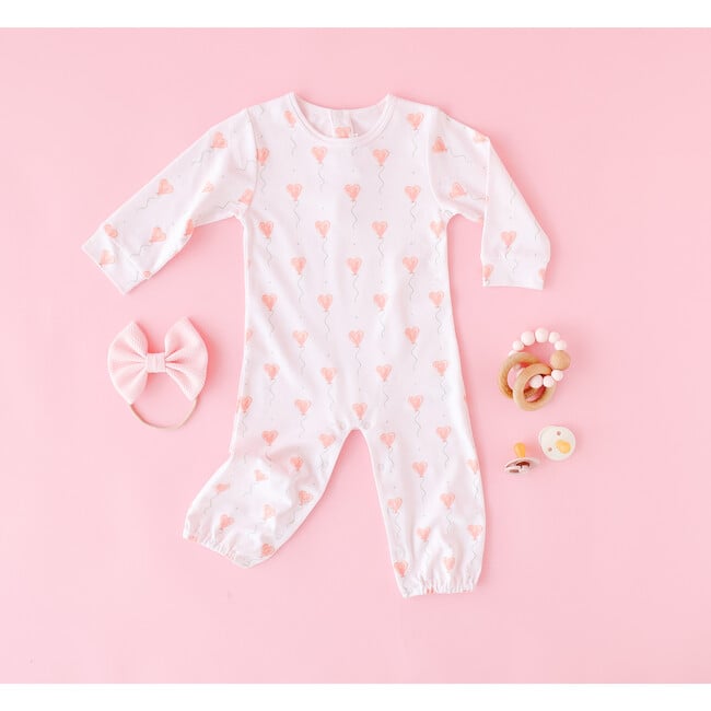 Pink Heart Balloon Romper - Rompers - 4