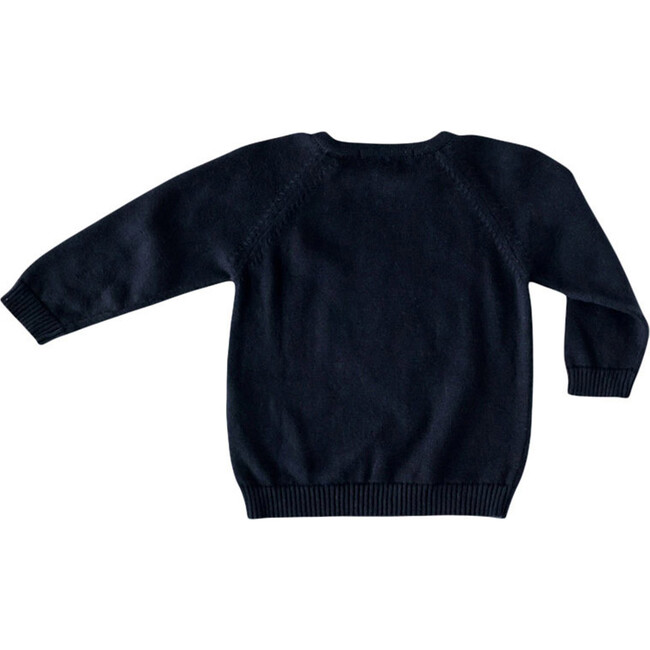 Navy Fox Intarsia Knit Sweater