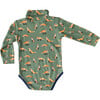 Green Fox Turtleneck Onesie - Onesies - 3