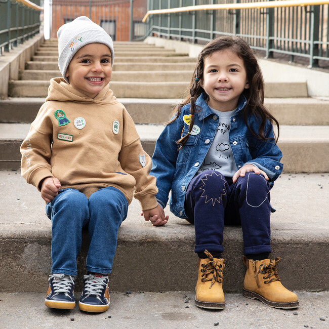 Kid Embroidered Jogger, Navy - Sweatpants - 4