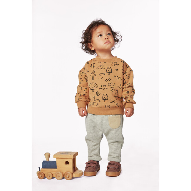 I Dig the Earth Baby Sweatshirt, Tan - Sweatshirts - 5