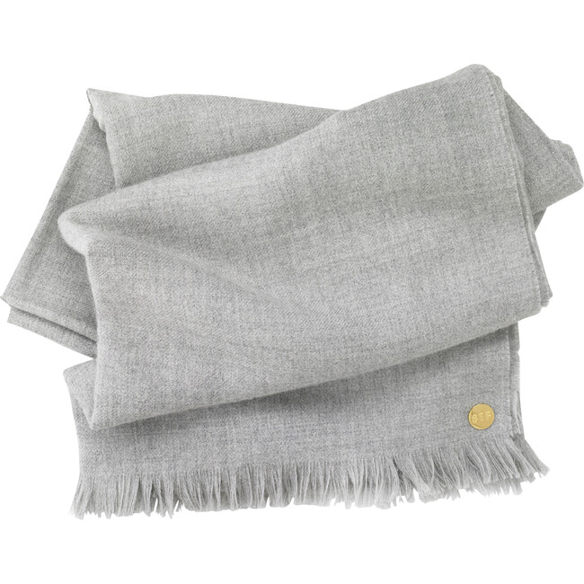 Baby Alpaca Throw, Soft Grey