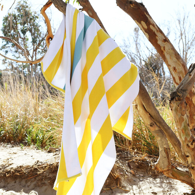 Cabana Towel, Yellow & Sea Glass - Towels - 3