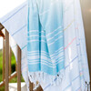 Turkish Towel, Aqua - Towels - 4 - thumbnail