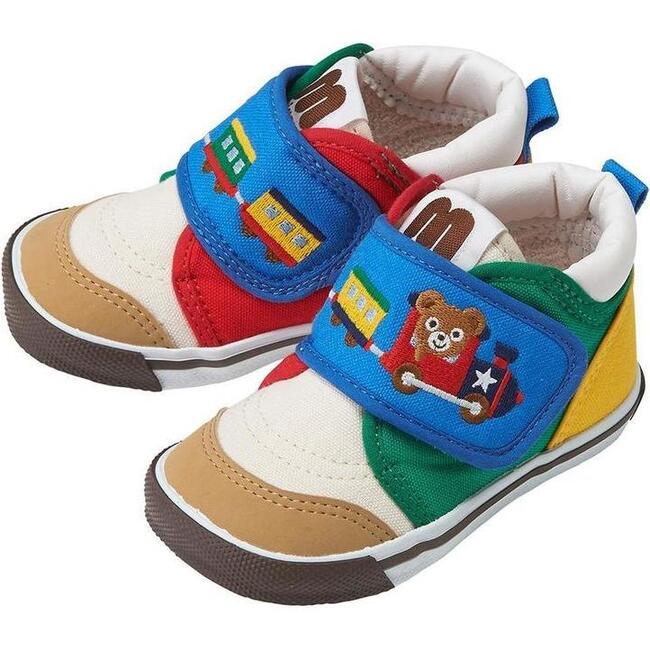 Bear Train Shoes, White and Blue - Sneakers - 1