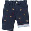 Bear and Star Print Shorts, Indigo - Shorts - 1 - thumbnail