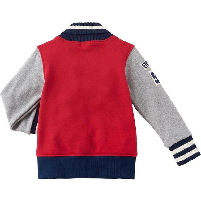 Miki House Classic Stadium Jacket, Red - Jackets - 2
