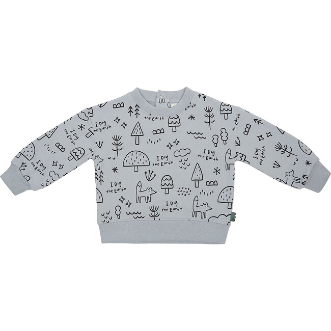 I Dig the Earth Baby Sweatshirt, Moss - Sweatshirts - 1