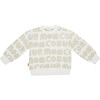 Mon Coeur All-Over Baby Sweatshirt, Beige - Sweatshirts - 1 - thumbnail