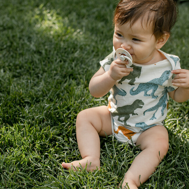 Organic Bodysuit, Multi T-Rex - Onesies - 3