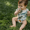 Organic Bodysuit, Multi T-Rex - Onesies - 3