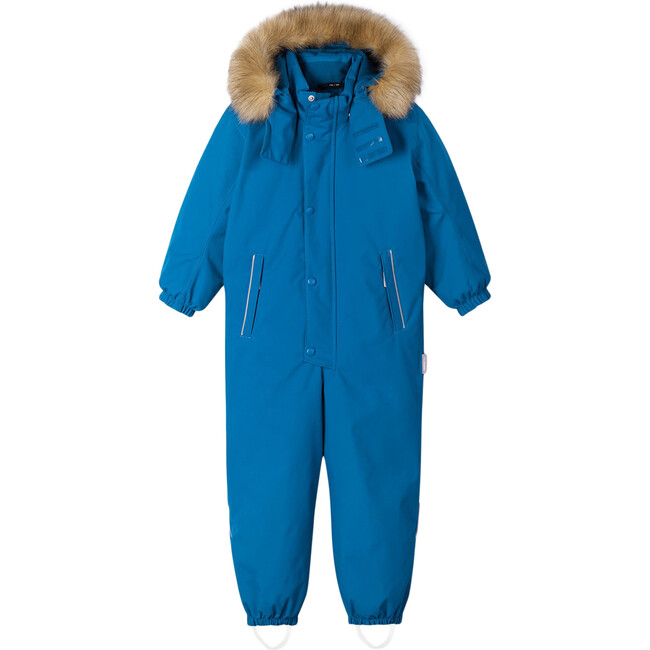 Stavanger Reimatec Winter Overall with Faux Fur Hood, Blue